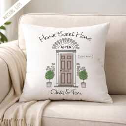 Personalised New Home Gift - Perfect D??cor Housewarming Cushion Moving House For Friends Couple - thumbnail 1
