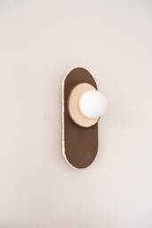 25 Inches Modern Handmade Ceramic Wall Lamp, Japandi Sconce, Bathroom Light, Home Gift - thumbnail 1