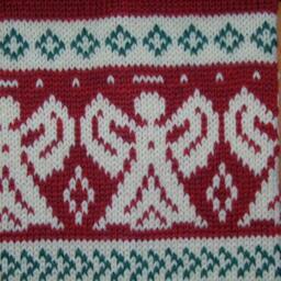 Personalized Handmade Christmas Stocking, Angel With Either A Red Or Green Cuff - thumbnail 2