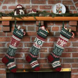 Personalized Handmade Christmas Stocking, Angel With Either A Red Or Green Cuff - thumbnail 3