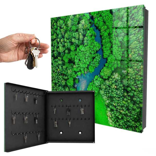 Green Forests Key Cabinet For Home, Box Photographic Nature, Lovers Of Nature & Relaxation - image 1