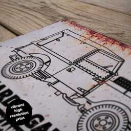 Personalised Land Rover Sign - Custom Metal Off-Road Garage Decor Classic 4x4 Workshop Art in A5, A4, A3 - thumbnail 3