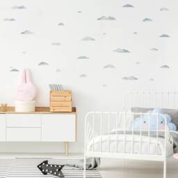 Watercolor Cloud Wall Decals Plastic-Free Nursery Decor - thumbnail 2