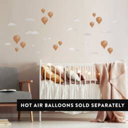 Watercolor Cloud Wall Decals Plastic-Free Nursery Decor - thumbnail 3