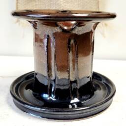 Handmade Ceramic Toothbrush Holder Family Size 6-Slot Bathroom Organizer - thumbnail 3