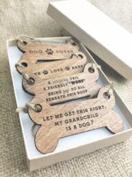 Dog Ornament Set - Gifts For Lovers Wood Christmas Tree Ornaments Stocking Stuffer