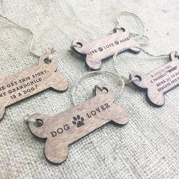 Dog Ornament Set - Gifts For Lovers Wood Christmas Tree Ornaments Stocking Stuffer - thumbnail 3