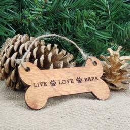 Dog Ornament Set - Gifts For Lovers Wood Christmas Tree Ornaments Stocking Stuffer - thumbnail 4