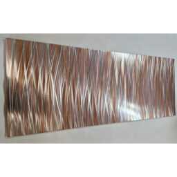 "Abstract Metal Wall Art, Copper & Silver, " - thumbnail 2