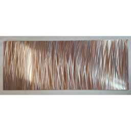 "Abstract Metal Wall Art, Copper & Silver, " - thumbnail 3