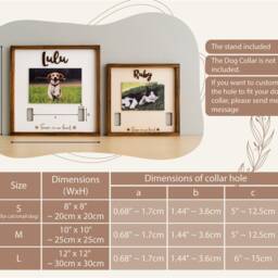Pet Memorial Plaque , Dog Loss Gift, Photo Frame, Custom Cat Portrait, Plaque, Collar Remembrance, Remembrance Gift E35 - thumbnail 3