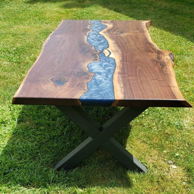 Beautiful Live Edge Black Walnut River Coffee Table & End Set - image 1