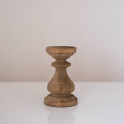 Farmhouse Decor Wedding Candle Holders Set Rustic Candlesticks Candle Centerpiece Turned Wood Pillars Natural Living - thumbnail 3