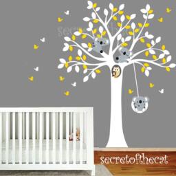 Koala Tree Wall Decal, Nursery Decor - thumbnail 3
