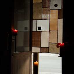 Tea-Dyed Linen & Silk Patchwork Curtain Natural Dye, Chinoiserie Style - thumbnail 3