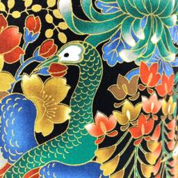 Peacock Lampshade Japanese Teal Green Oriental Bird Light Shade - thumbnail 4