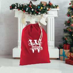 Personalised Santa Sack - Christmas Present Baby's First Gift Special Delivery Eve Box Father Bag