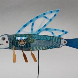 Paper Flying Fish, Moveable Sculpture - thumbnail 2