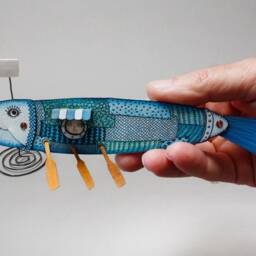 Paper Flying Fish, Moveable Sculpture - thumbnail 4