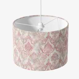 Vintage Style Delicate Pink Velvet Damask Lampshade 25cm 30cm 35cm 40cm 45cm - Drum Lamp Shade Ceiling Lamp, Country Cottage - thumbnail 2