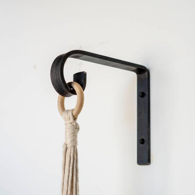 Custom Hanging Plant Hook, Lantern Basket Bracket, Birdfeeder Hanger, Planter Box Iron Hook - image 1