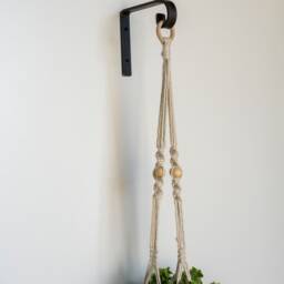 Custom Hanging Plant Hook, Lantern Basket Bracket, Birdfeeder Hanger, Planter Box Iron Hook - thumbnail 3