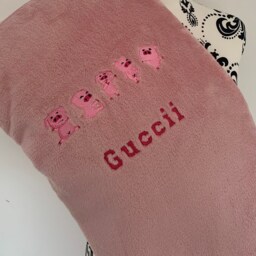 Personalised Children's Blanket - Plush Fleece Embroidered Pigs - thumbnail 3