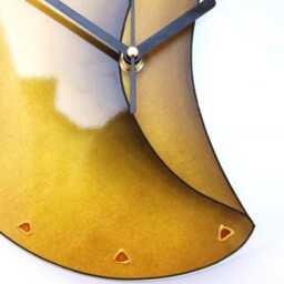 Rustic Yellow Glass Wall Clock Unusual Clocks - thumbnail 2