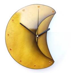 Rustic Yellow Glass Wall Clock Unusual Clocks - thumbnail 1