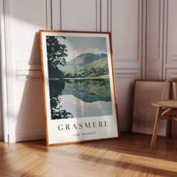 Grasmere Lake District Print Cumbria Travel Poster, UK Wall Art - thumbnail 3