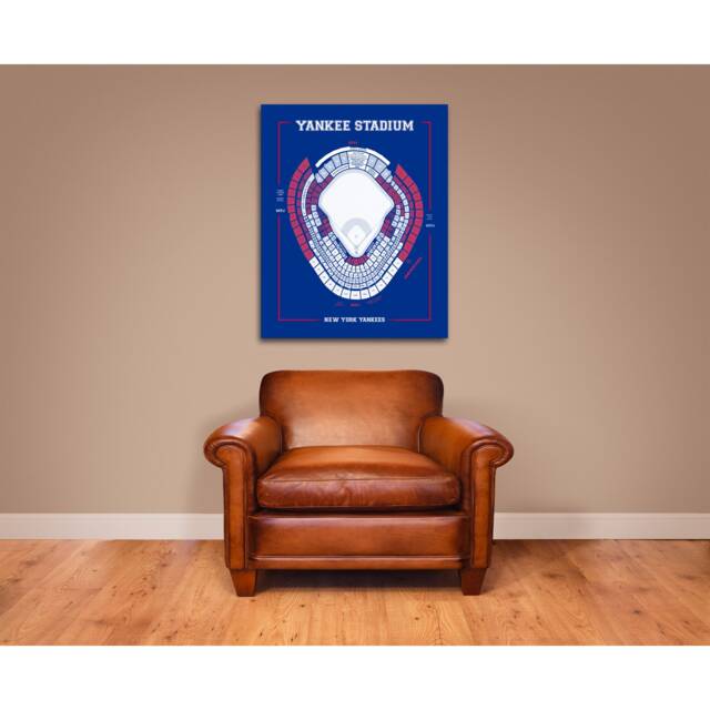 Yankee Stadium Seating Chart Art Print New York Man Cave Decor - image 1