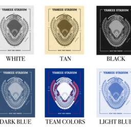 Yankee Stadium Seating Chart Art Print New York Man Cave Decor - thumbnail 2
