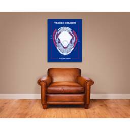 Yankee Stadium Seating Chart Art Print New York Man Cave Decor - thumbnail 1