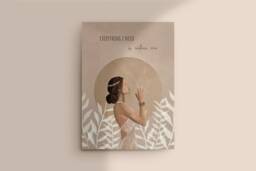 Meditation Girl Art Print Yoga Room Decor, Mindfulness Poster - thumbnail 1