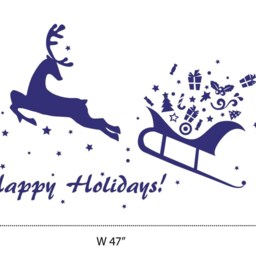 Holiday Deer Decal Wall Decals For Walls Christmas Stickers Stick On Wall Art Decalisland - Christmasdeer - thumbnail 3