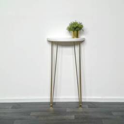 Narrow Console - Half Moon White & Gold/ Premium Table/ - thumbnail 3