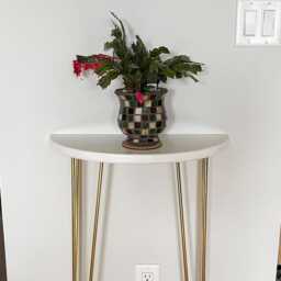 Narrow Console - Half Moon White & Gold/ Premium Table/ - thumbnail 4