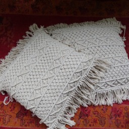 Macrame Pillow Case, Pillow Cushion, Boho Style, Bohemian Home Decor - thumbnail 2