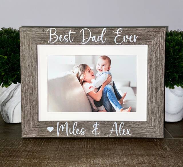 Best Dad Ever Personalized Picture Frame Gift, Fathers Day New Dad First Father's Day, Daddy & Me, Gift - image 1