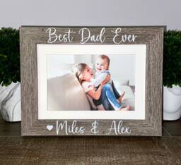 Best Dad Ever Personalized Picture Frame Gift, Fathers Day New Dad First Father's Day, Daddy & Me, Gift - thumbnail 1