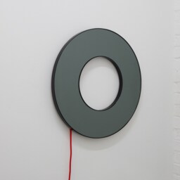 Donut Round Black Tinted Contemporary Bespoke Mirror With Back Illumination & Frame - thumbnail 3