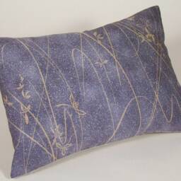 Silk Kimono Lumbar Pillow Cover Vintage Floral Textile - thumbnail 3