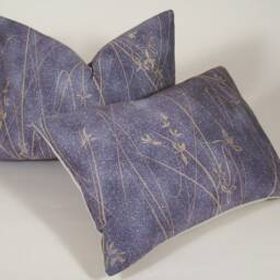 Silk Kimono Lumbar Pillow Cover Vintage Floral Textile - thumbnail 4