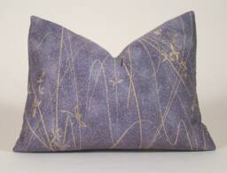 Silk Kimono Lumbar Pillow Cover Vintage Floral Textile - thumbnail 1