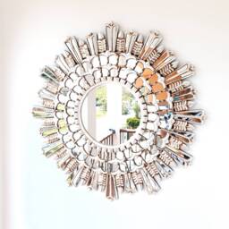 "Peruvian Mirrors ""Royalty 78 cm Silver " - thumbnail 1