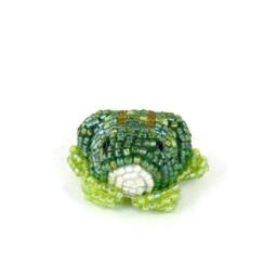 Frog Beaded Miniature Lucky Toad Figurine - thumbnail 3