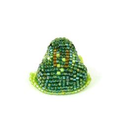 Frog Beaded Miniature Lucky Toad Figurine - thumbnail 4