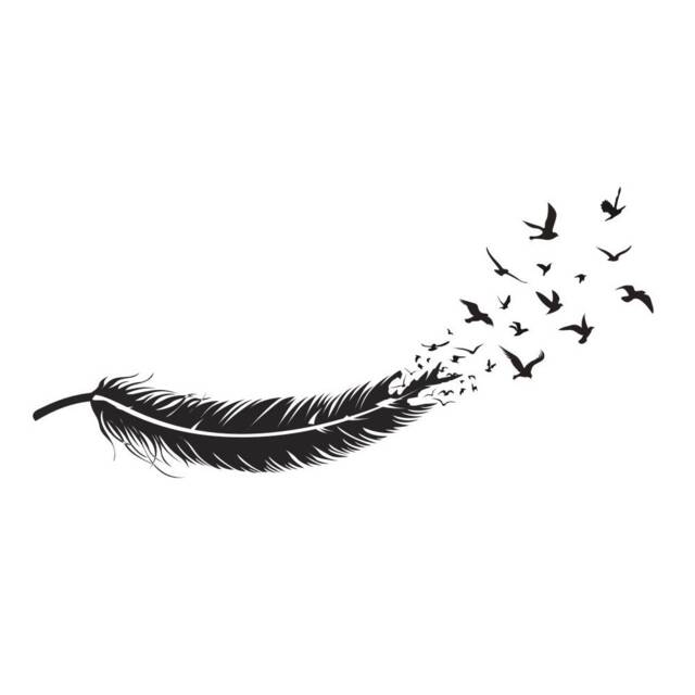 Bedroom Decor, Wall Art, Feather Decal, Art Feather, Peacock Living Room Nature Home Decor - 185 - image 1