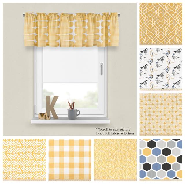 Brazilian Yellow Decorative Valances - Premier Prints Window Treatments - Kitchen Cafe Curtain Or Topper - Straight Wavy - image 1