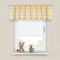Brazilian Yellow Decorative Valances - Premier Prints Window Treatments - Kitchen Cafe Curtain Or Topper - Straight Wavy - thumbnail 4